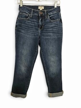 Maurices M jeans Classic Cropped Size 4 Mid Rise Cuffed Dark  Denium Americana